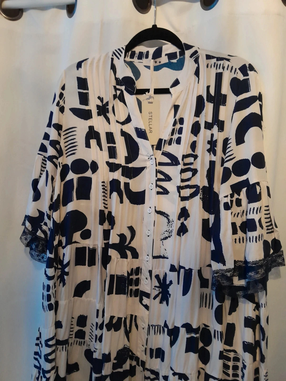 Lange tuniek in blousestijl, Maat 5XL, asymmetrisch – photo 3